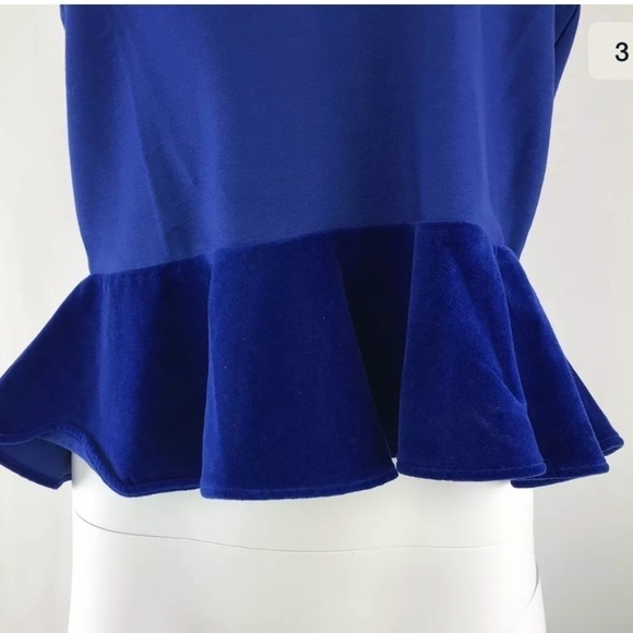 New JCREW Velvet peplum top Harbor View blouse M - Picture 4 of 11